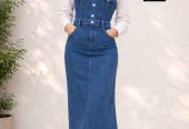 Jean Suspenders Dress